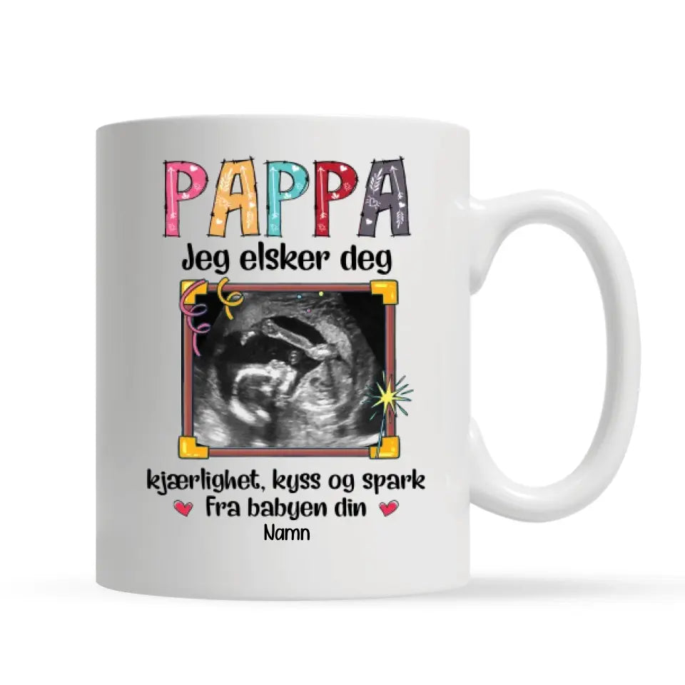 Personlig Kopp til Pappa | Tilpasse gave til Far | Pappa Jeg elsker deg