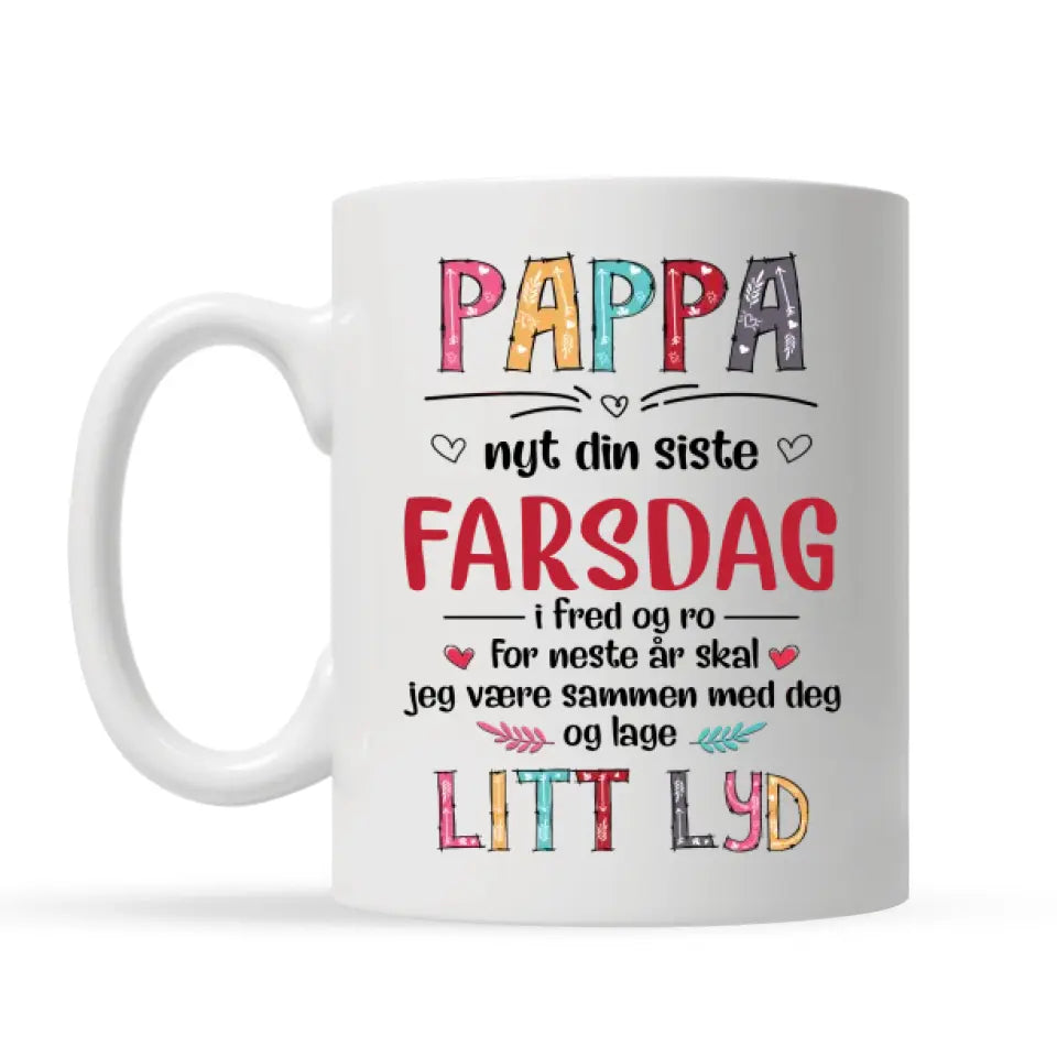 Personlig krus til pappa - pappa jeg elsker deg