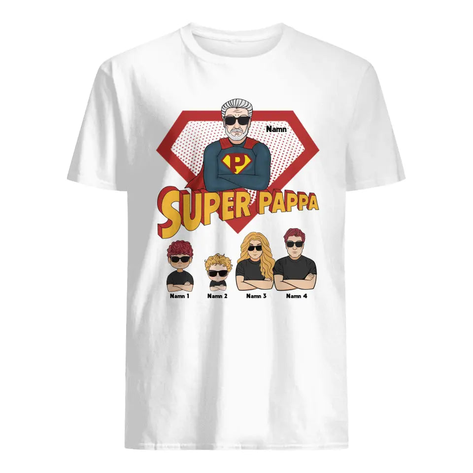 Personlig T-shirt till Pappa | Personlig present till Pappa | Super pappa