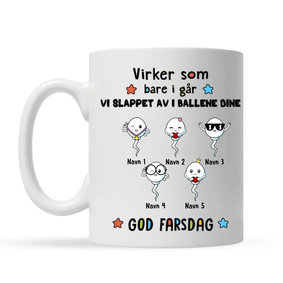 Personlig Pappa Kopp | Tilpassegave til pappa | God farsdag