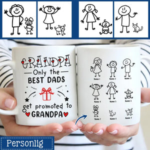 Personalized Mug for Grandpa | Personalized gift for Grandpa | Best dads get promoted to grandpa