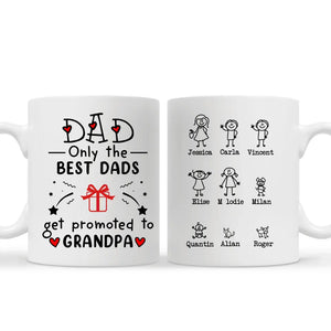 Personalized Mug for Grandpa | Personalized gift for Grandpa | Best dads get promoted to grandpa