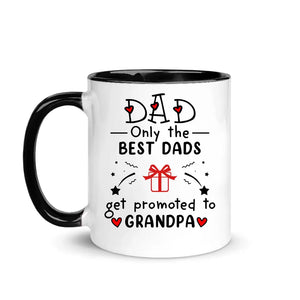 Personalized Mug for Grandpa | Personalized gift for Grandpa | Best dads get promoted to grandpa