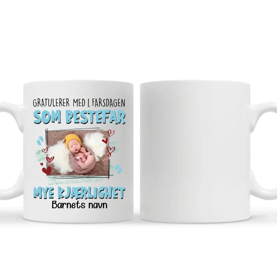 Personlig Bestefar Kopp | Tilpasse gave til Bestefar | Gratulerer med 1. farsdagen som bestefar