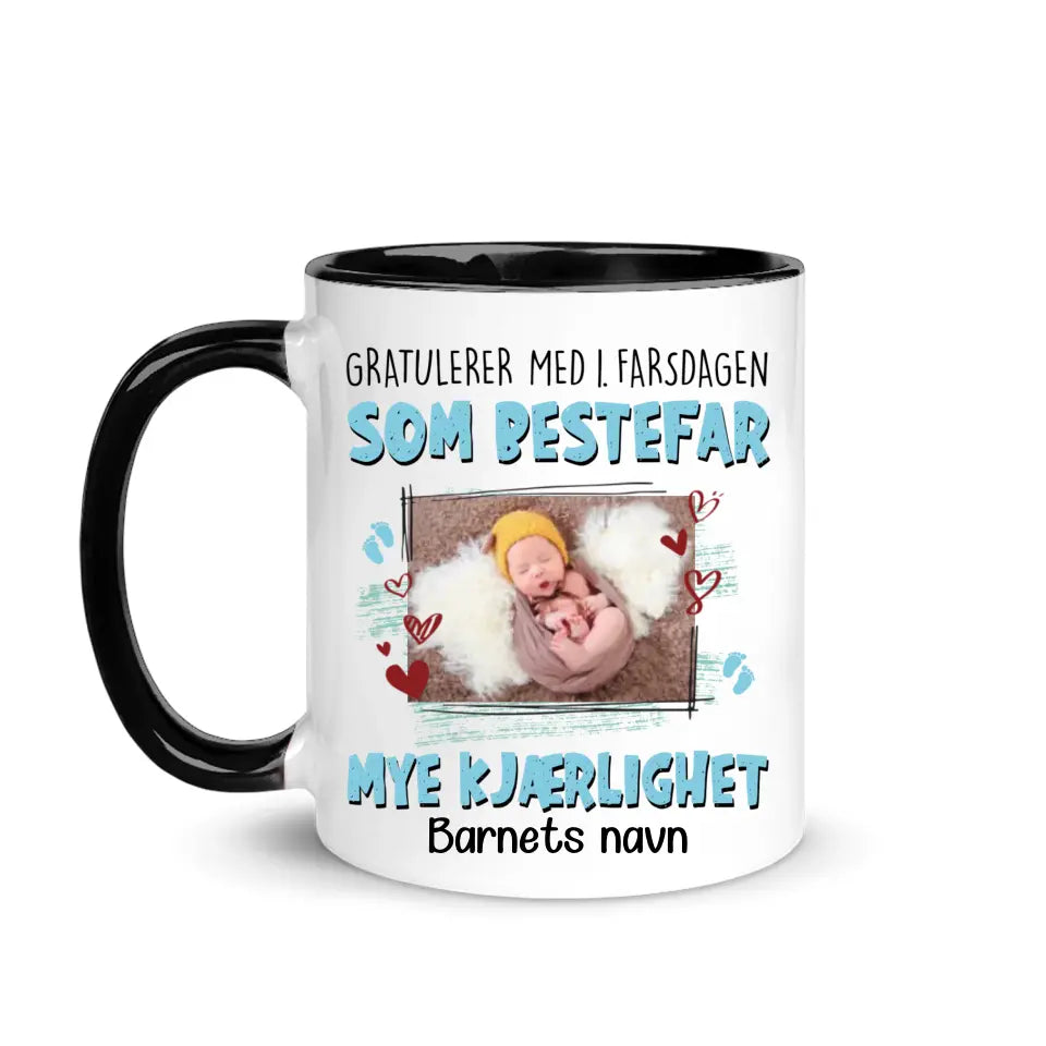 Personlig Bestefar Kopp | Tilpasse gave til Bestefar | Gratulerer med 1. farsdagen som bestefar