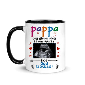 Personlig Pappa Kopp | Tilpasse gave til Pappa | Jeg gleder meg til vår første kos God farsdag !