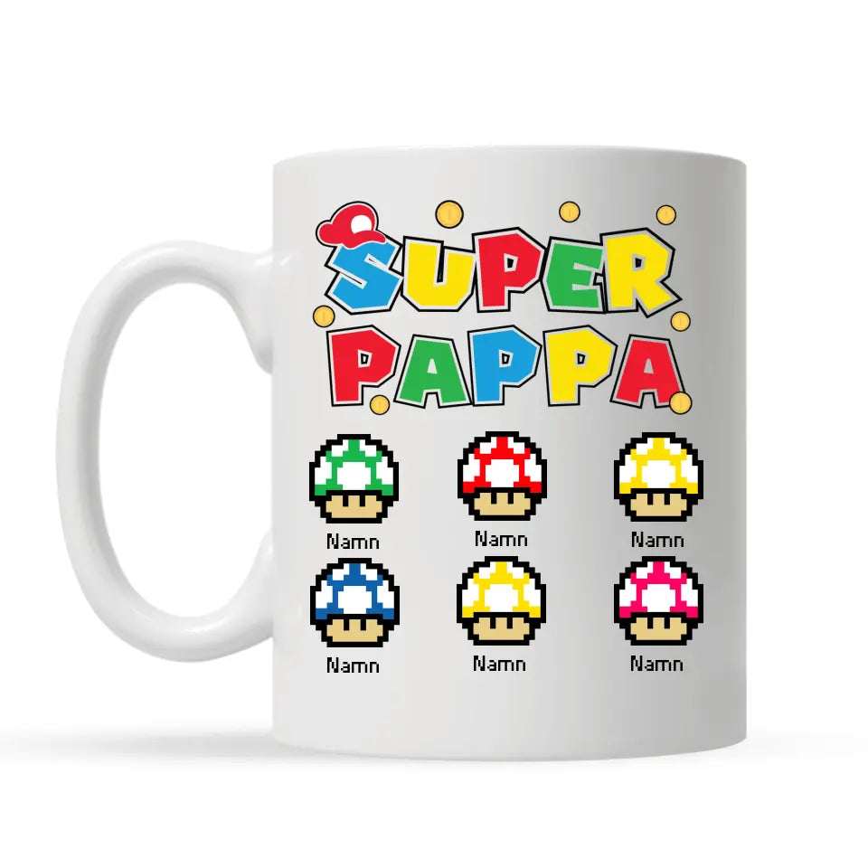 Super pappa - Personlig mugg till Pappa