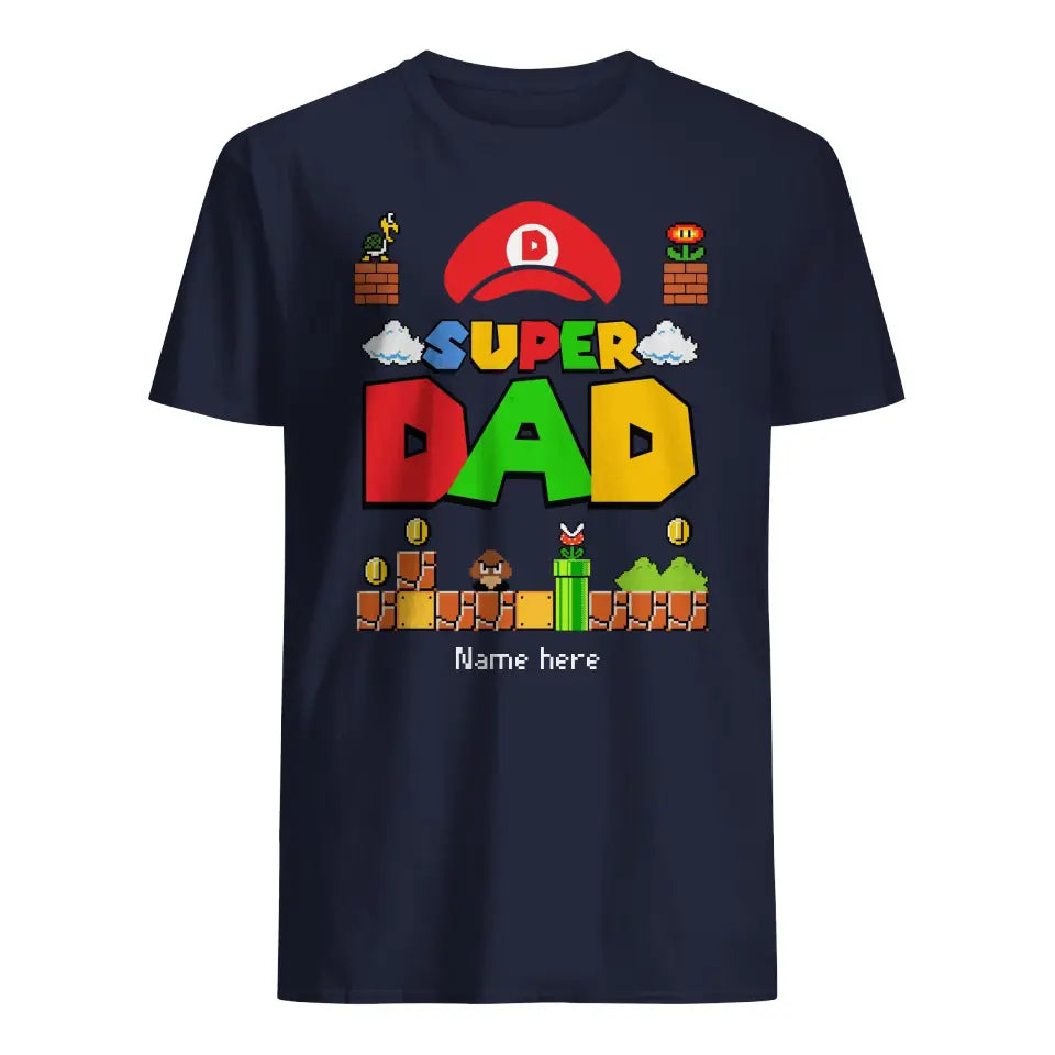 Personalized gift for Dad and kid | Personalized Matching T-shirt for Dad and kid | Super Dad