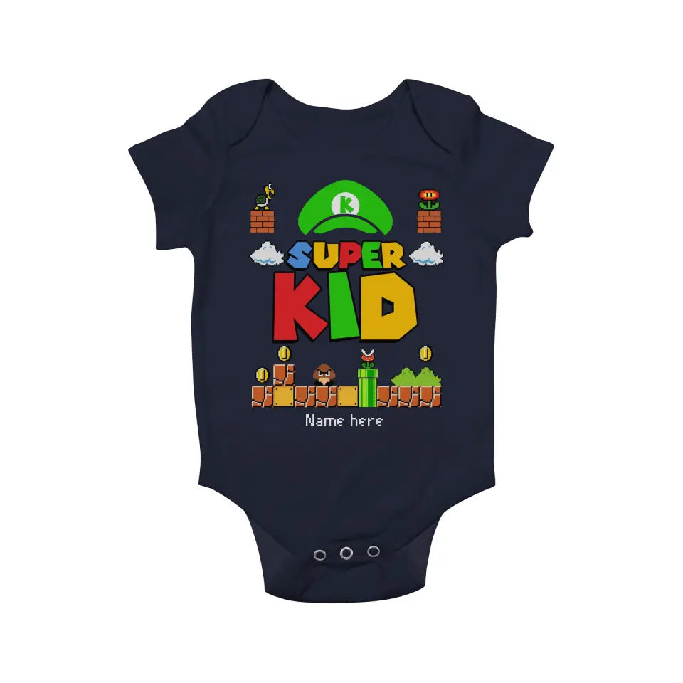 Super Dad Kid - Matchende T-skjorte til pappa og sønn/datter