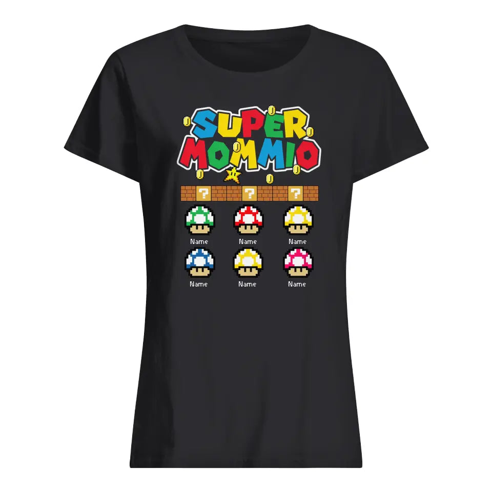 Personalized gift for Mom | Personalized Matching T-shirt for Supermamma | Super Mommio