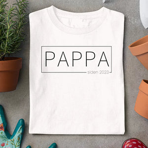 Personlig minimalisme t-skjorte til pappa | Tilpass gave til far | Pappa silke