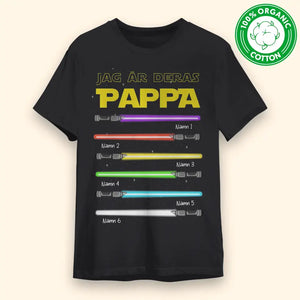 Ekologisk T-shirt till pappa | Personlig present till pappa | Jag är deras Pappa