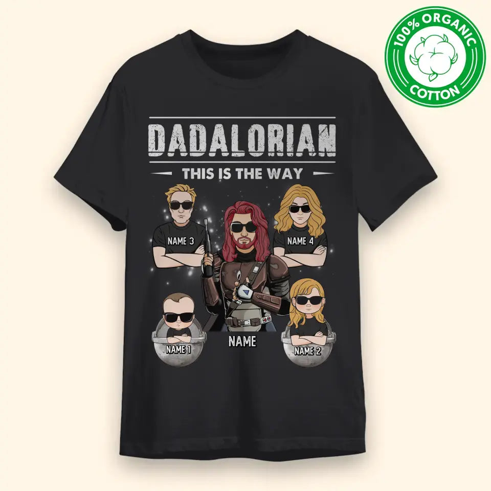 Organic T-shirt for Dad | Personalized gift for Father | The Dadalorian This is the way