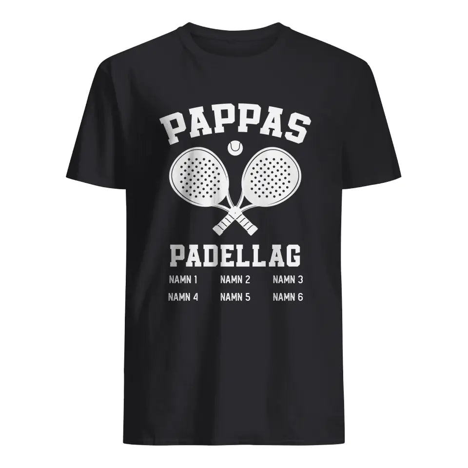 Personlig t-shirt till pappa | Personlig present till far | Pappas padellag enkel