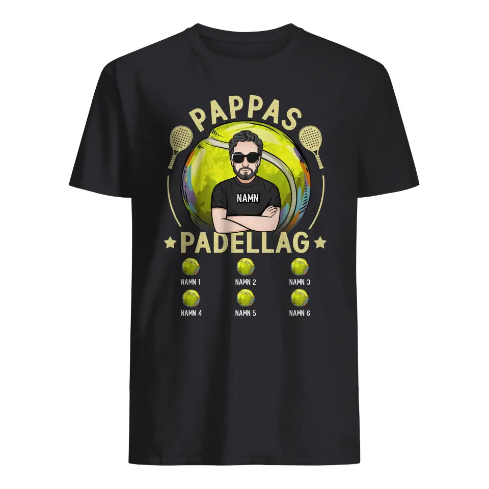 Personlig t-shirt till pappa | Personlig present till far | Pappas padellag