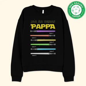 Ekologisk T-shirt till pappa | Personlig present till pappa | Jag är deras Pappa