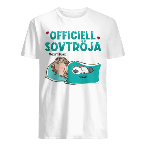 Personlig T-shirt till Husdjursälskare | Personlig presenter till Kattälskare Och Hundälskare | Officiell Sovtröja