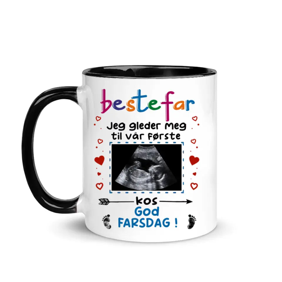 Personlig bedstefar Kopp | Tilpas gave til bedstefar | Jeg glæder mig til vores første måltid. Glædelig fars dag! 