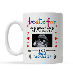 Personlig Bestefar Kopp | Tilpasse gave til Bestefar | Jeg gleder meg til vår første kos God farsdag !