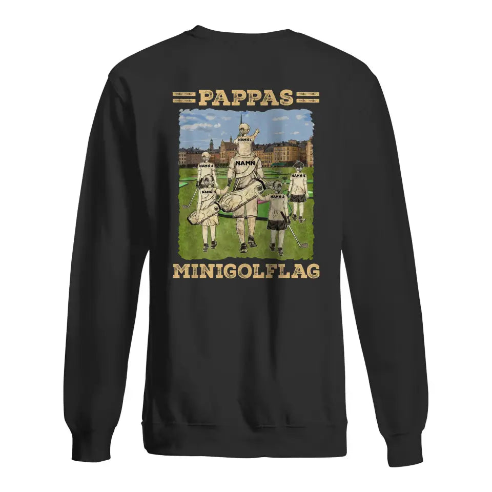 Personlig t-shirt till pappa | Personlig presenter till far | Pappa Minigolflag