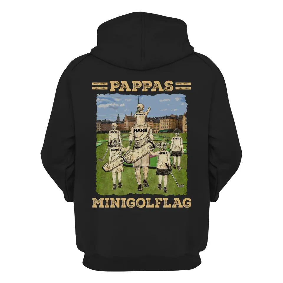 Personlig t-shirt till pappa | Personlig presenter till far | Pappa Minigolflag