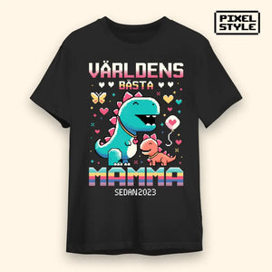 Pixelkonst personlig T-shirt till Mamma | Värdens Bästa Mamma Sedan