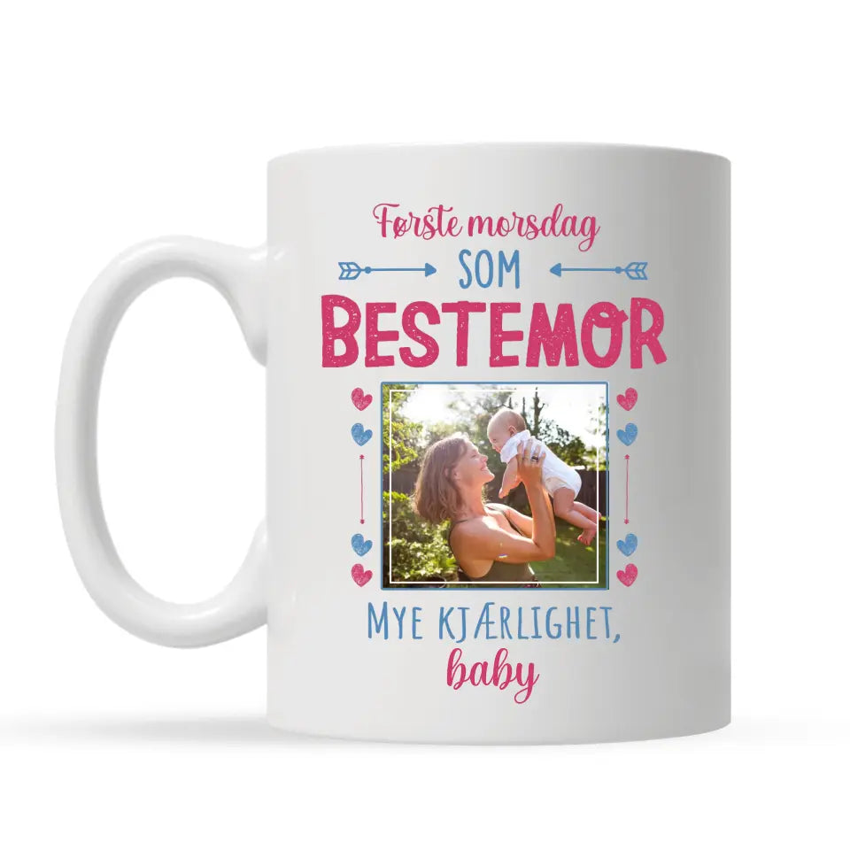 Personlig bedstemorkop | Tilpas gave til bedstemor | Første mors dag som bedstemor