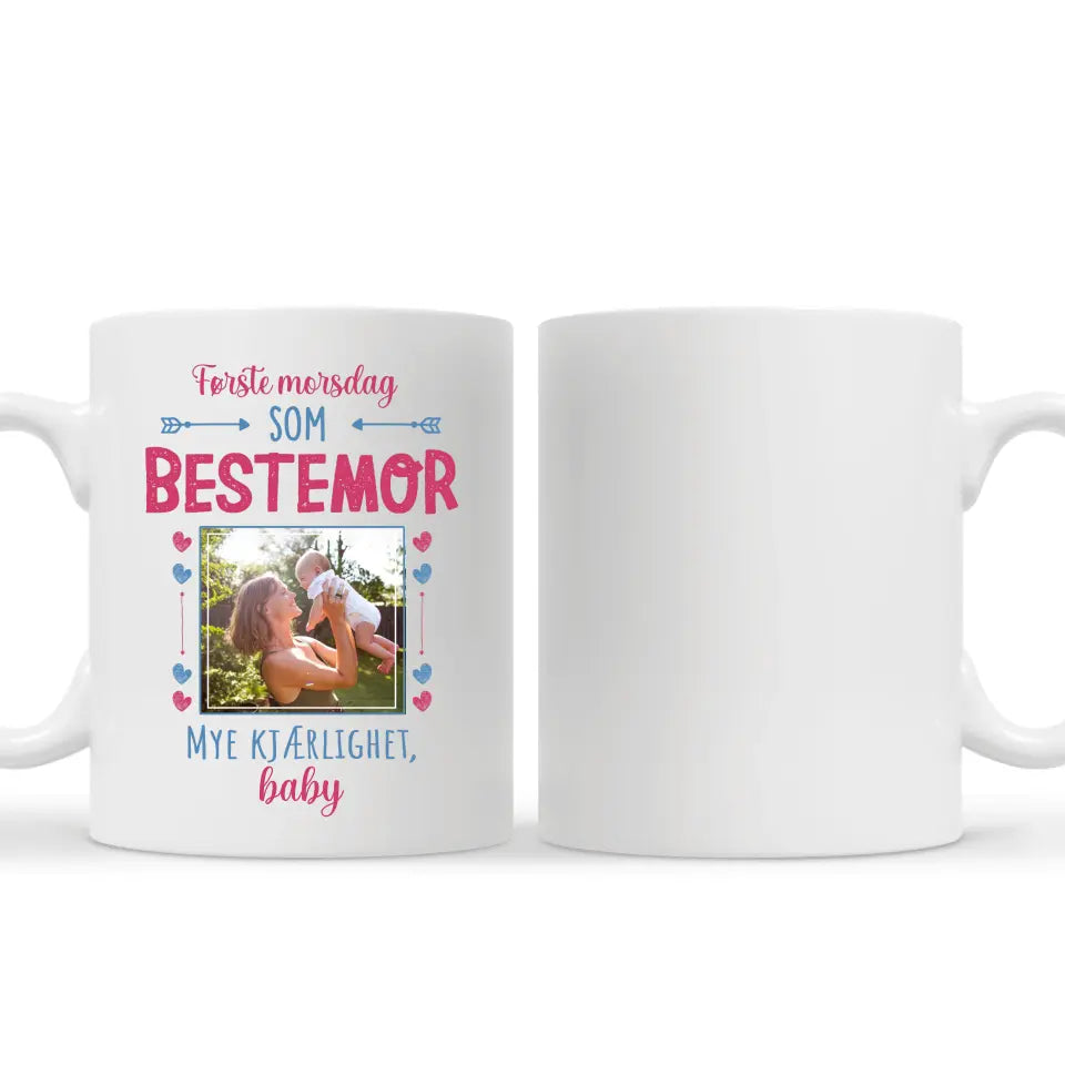Personlig bedstemorkop | Tilpas gave til bedstemor | Første mors dag som bedstemor