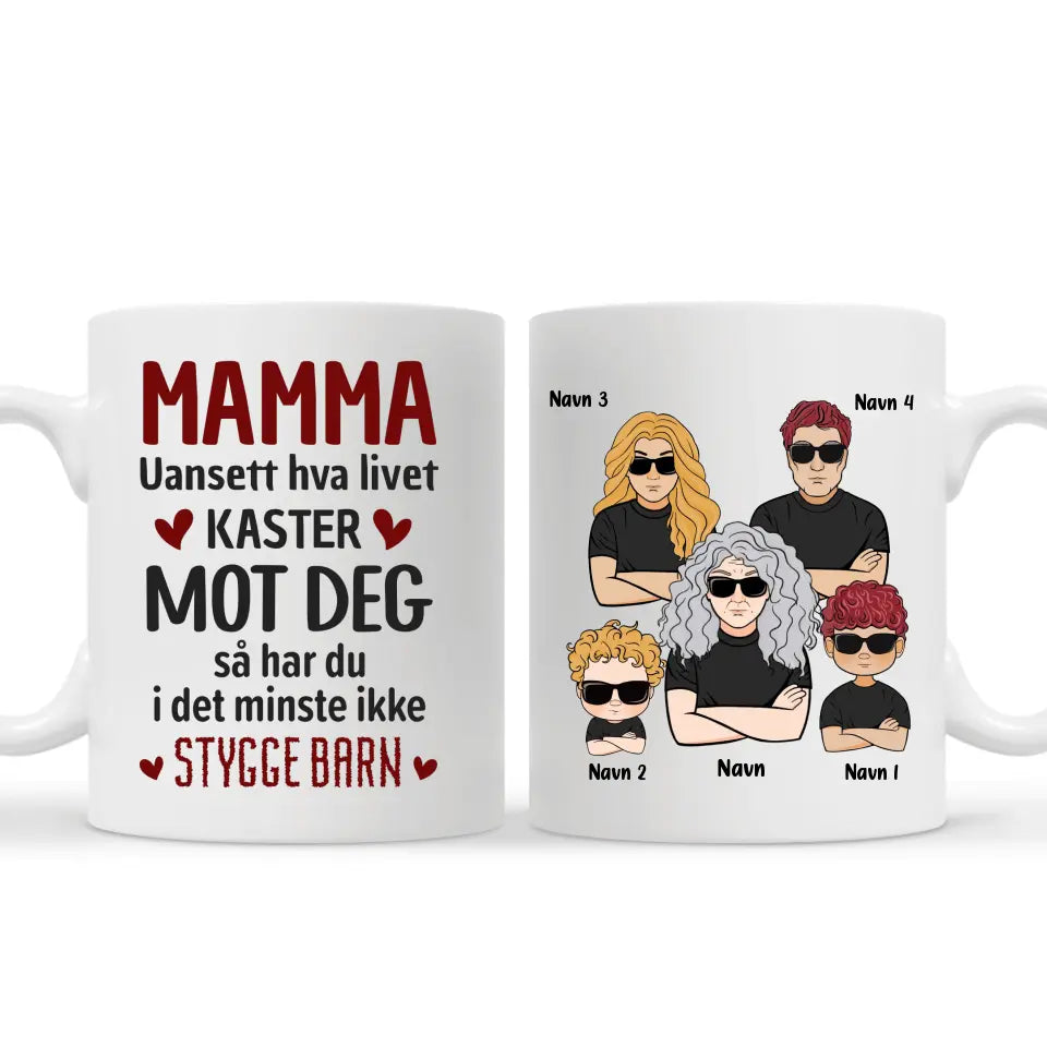 Personlig Mor Kopp | Tilpasse gave til Mamma | Mamma uansett hva livet kaster mot deg, så har du i det minste ikke stygge barn