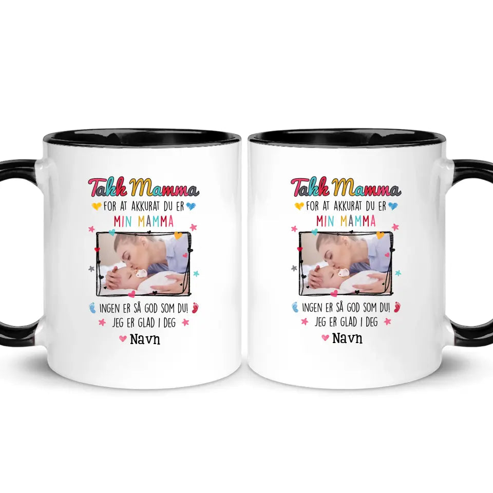 Personlig Nybakt mamma Kopp | Tilpasse gave til Nybakt mor | Takk mamma for at akkurat du er min mamma