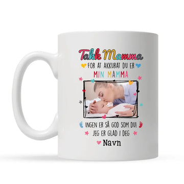 Personlig Nybakt mamma Kopp | Tilpasse gave til Nybakt mor | Takk mamma for at akkurat du er min mamma