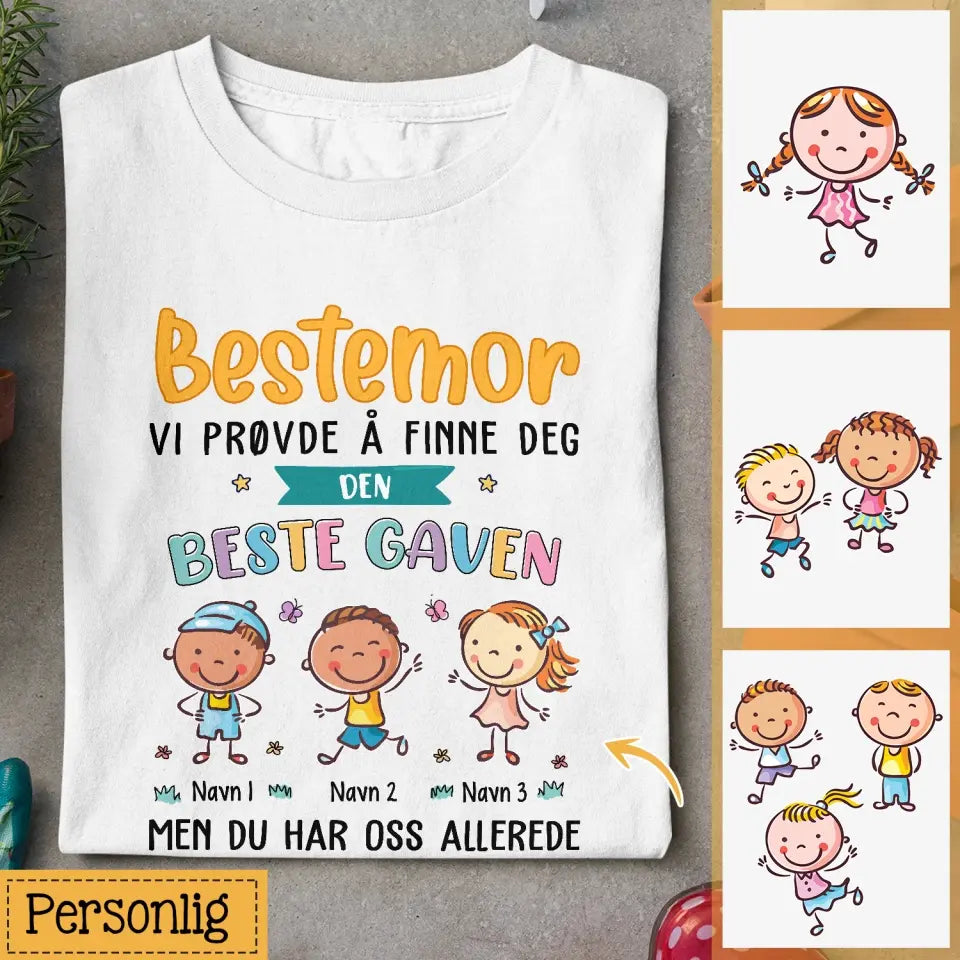 Personlig mor T-shirt | Tilpas gave til bedstemor | Kære Gaven