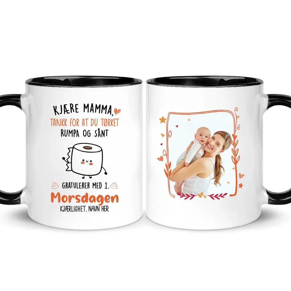 Personlig Nybakt mamma Kopp | Tilpasse gave til Nybakt mor | Gratulerer med 1. morsdagen Takk for at du tørket Mamma