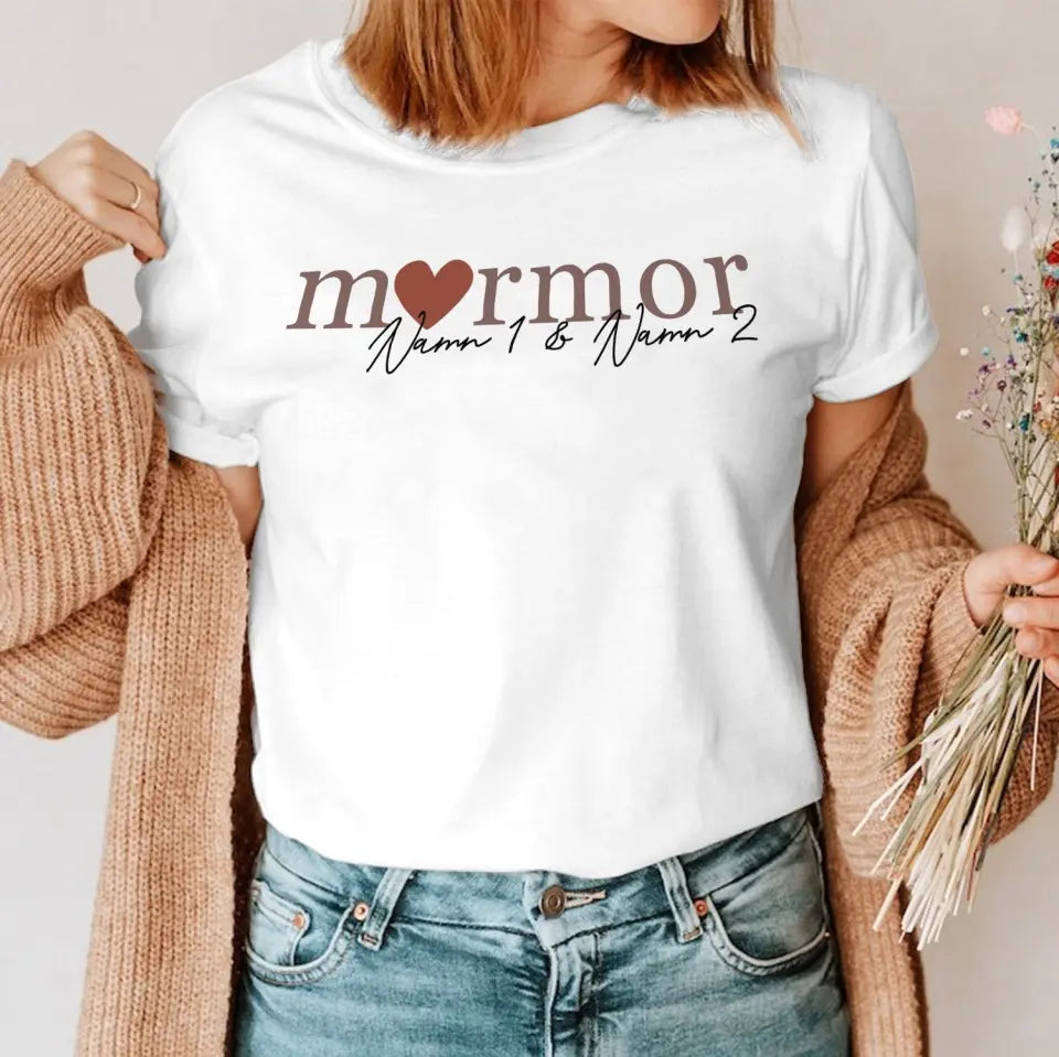 Personlig T-shirt till mamma | Personlig present till mor | Mamma Farmor Mormor