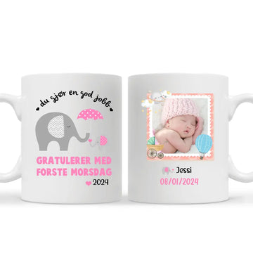 Personlig Nybakt Mother Cup | Tilpasset gave til nybakt mor | du gjør en god jobb Gratulerer med morsdagen