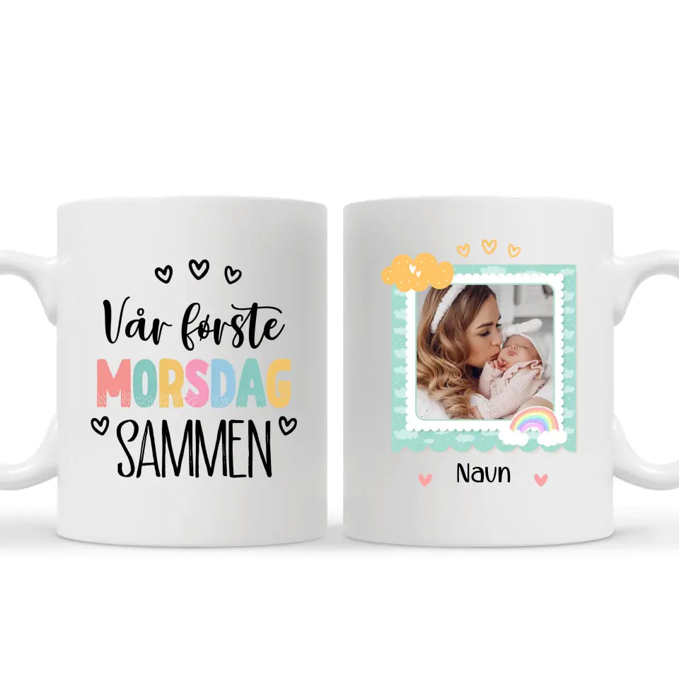 Personlig Nybakt Mother Cup | Tilpasset gave til nybakt mor | Vår første morsdag sammen