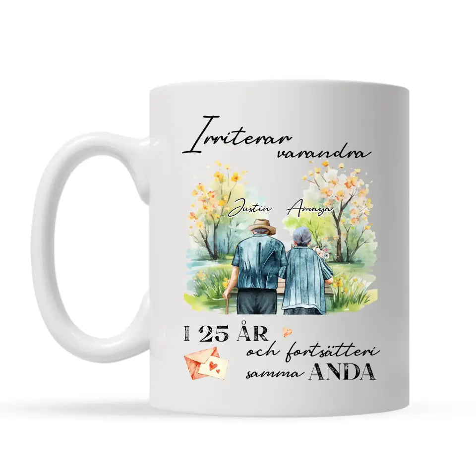 Personlig T-shirt till par | Irriterar varandra I ... år Och fortsätteri samma anda