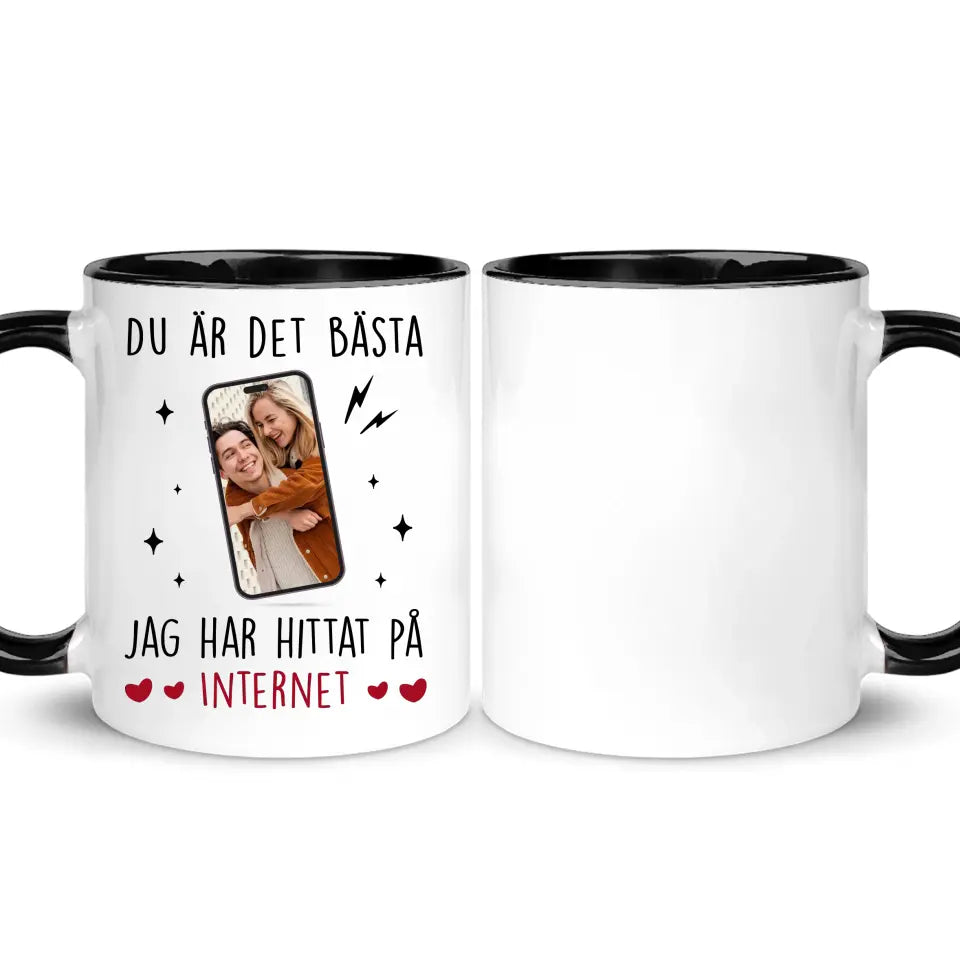 Personlig mugg till par | Du är det bästa jag har hittat på Internet