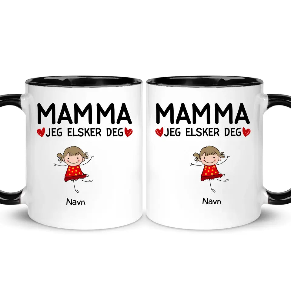 Personlig Mother Cup | Tilpass gave til mamma | Mamma, jeg elsker deg