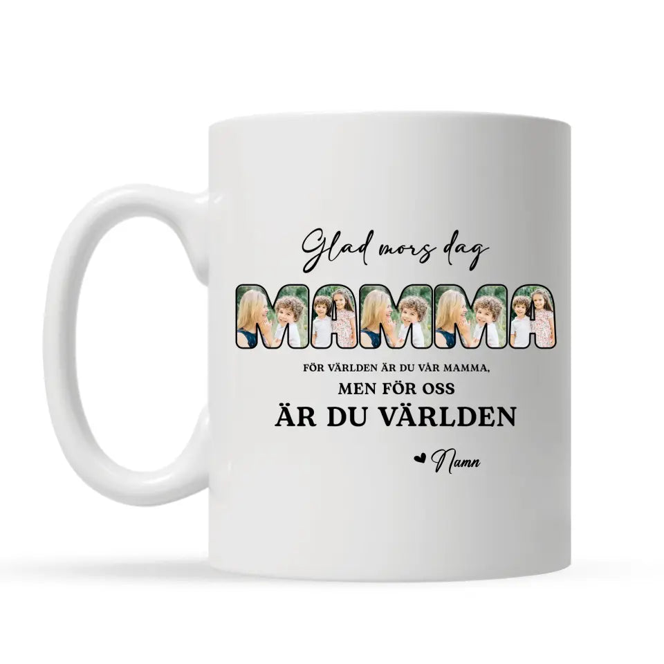 Personlig mugg till mamma | Glad mors dag MAMMA För världen är du min mamma