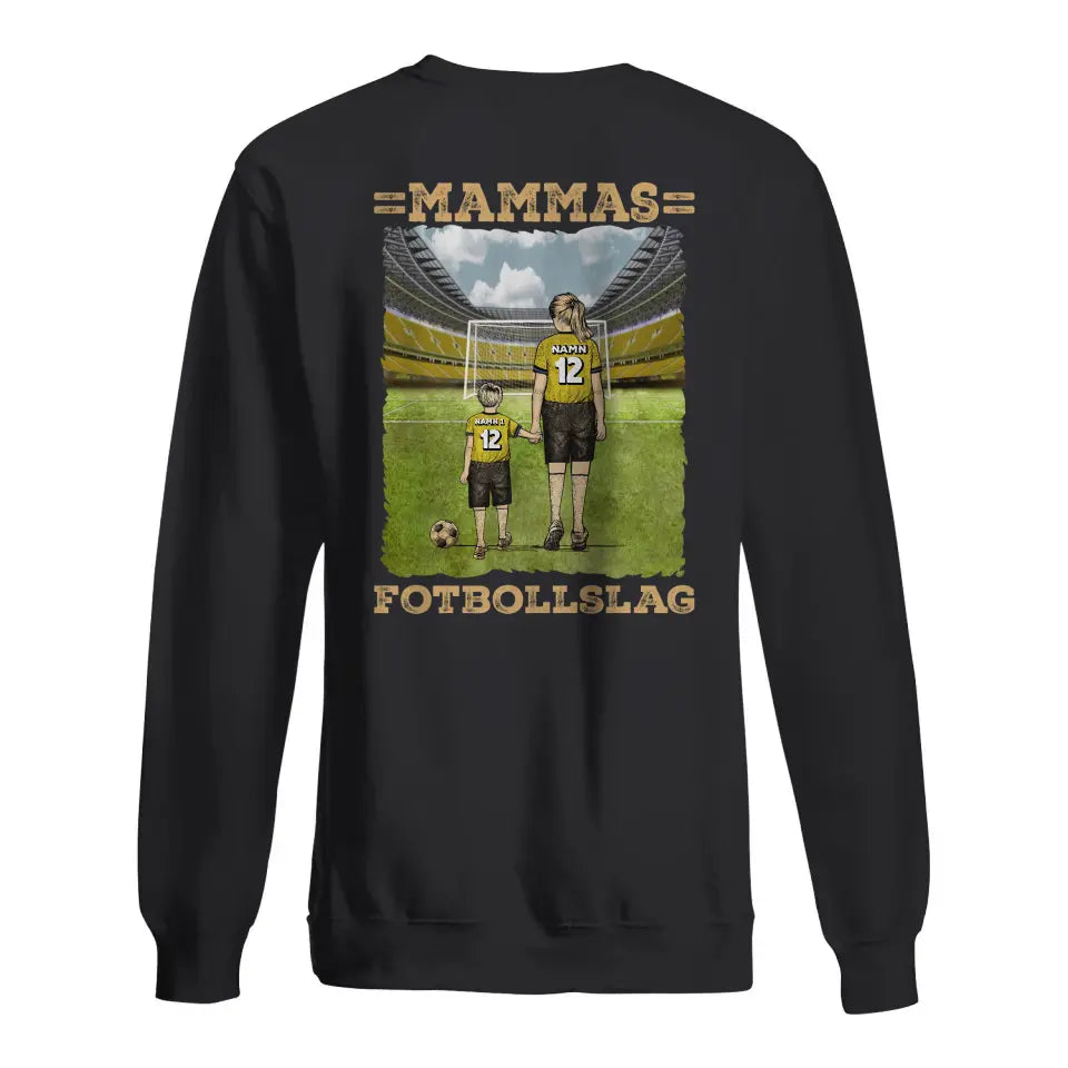 Personlig t-shirt till Mamma | Personlig present till Mor | Mammas Fotbollslag med färg