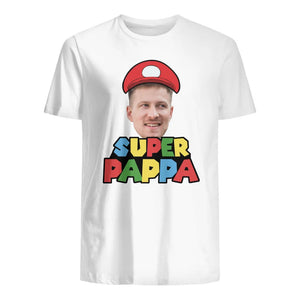 Personlig t-shirt till pappa | Super Pappa ansikte anpassa