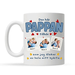 Personlig mugg till pappa | Den här pappan tillhör foto anpassat