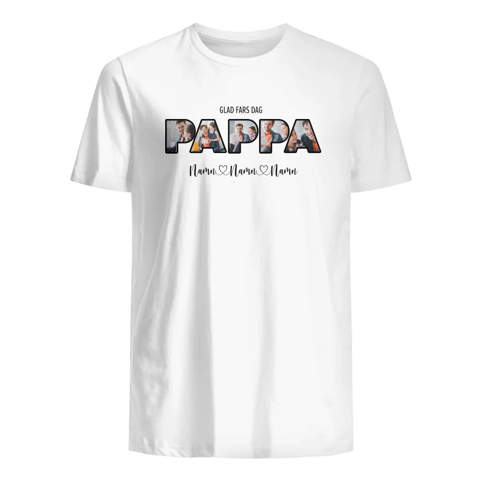 Personlig t-shirt till pappa | Glad Fars dag Pappa foto anpassat