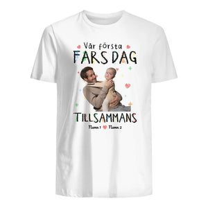 Personlig t-shirt till pappa | Vår första fars dag tillsammans foto