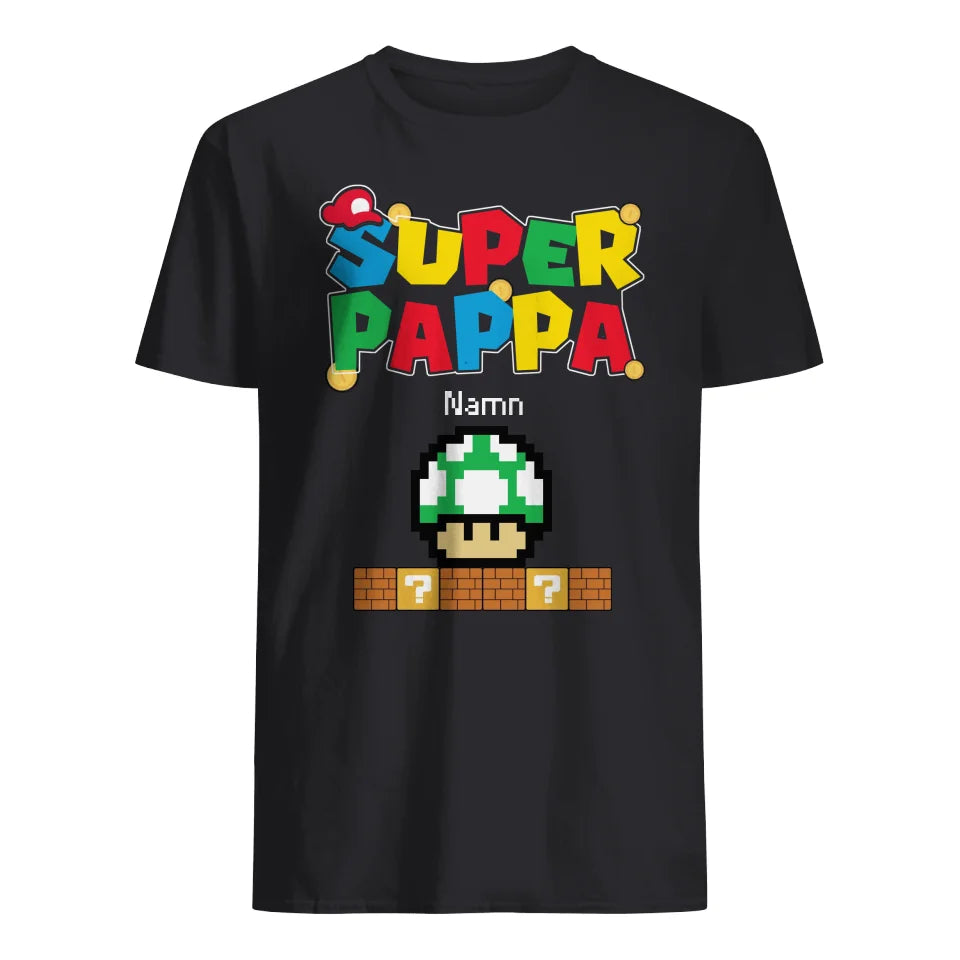 Personlig T-shirt till Pappa | Personlig present till Far | Super pappa