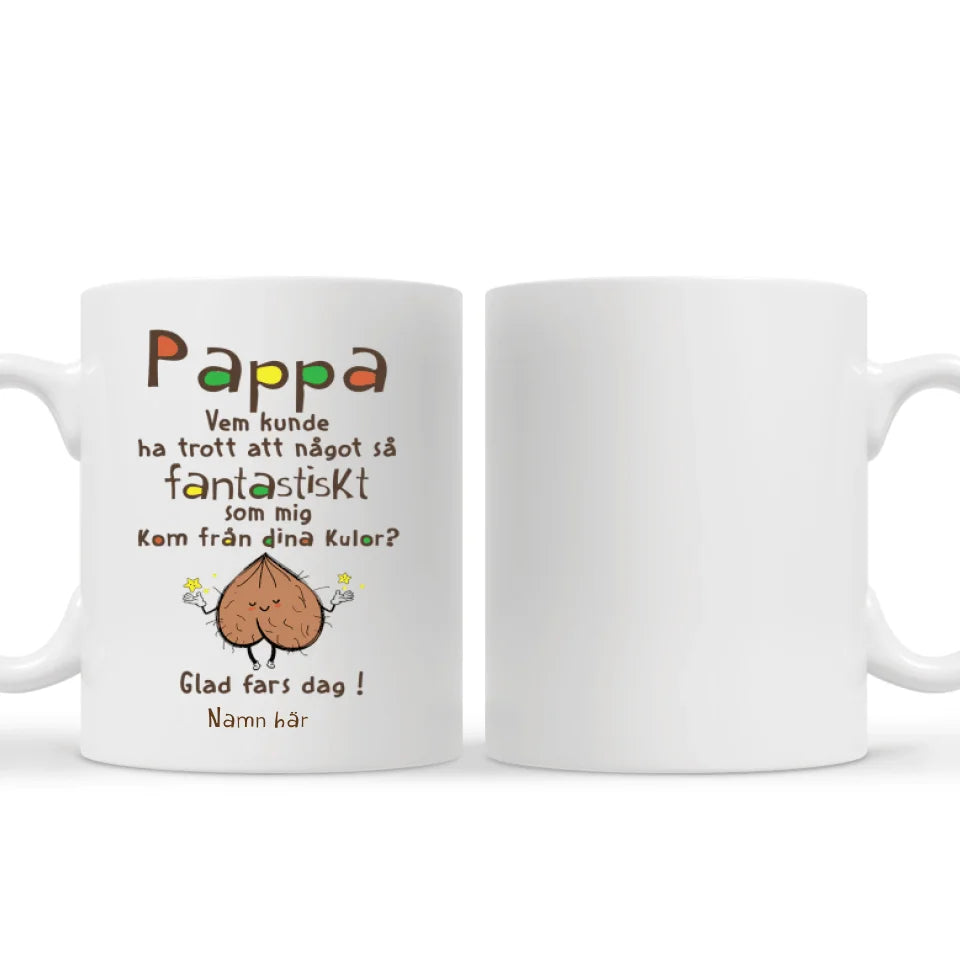 Personlig mugg till pappa | Personlig present till far | Rolig mugg pappa fantastiskt