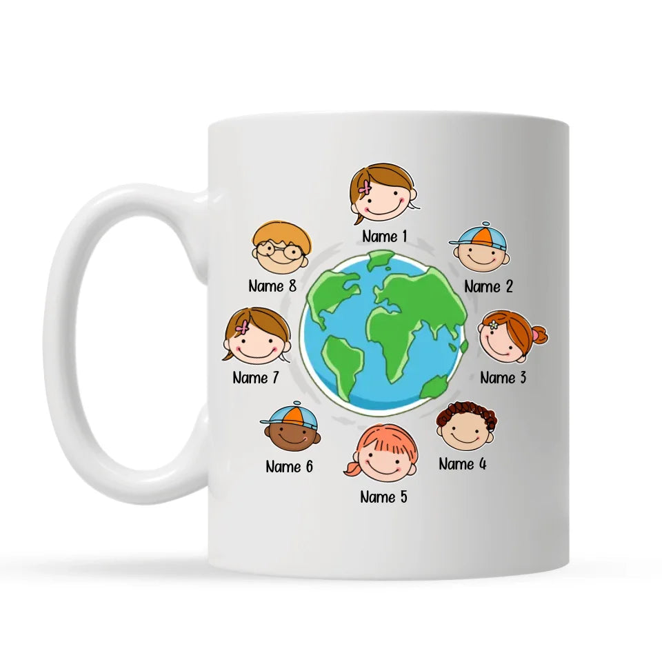 Personlig krus til bestefar / bestefar | Personlige gaver til bestefar / bestefar | Bestefar, du fortjener hele verden