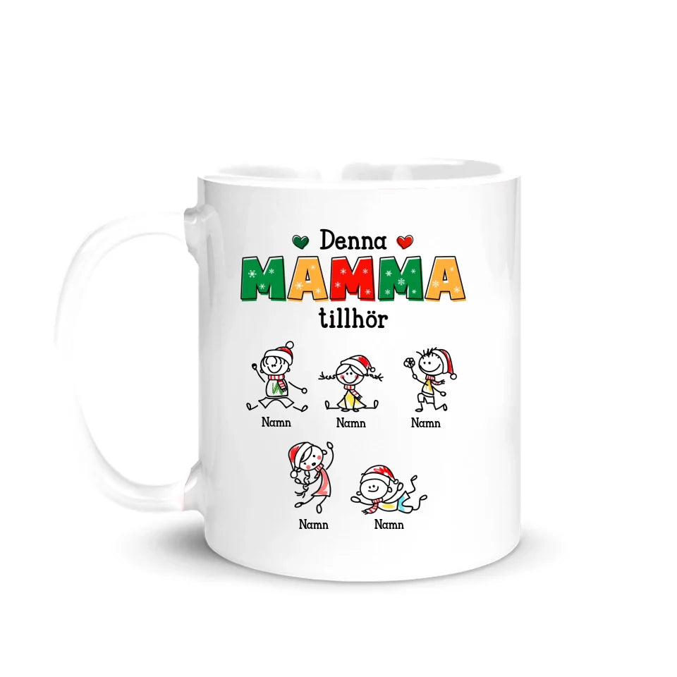 Personlig mugg till Mamma/ Mormor/ Farmor | Personlig present till Mamma/ Mormor/ Farmor | Denna mormor/ farmor/ mamma tillhör