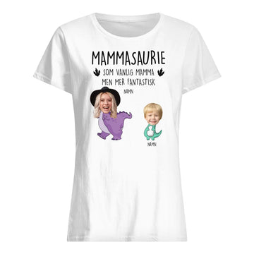 Personlig foto-t-shirt til mor | Mammasaurie